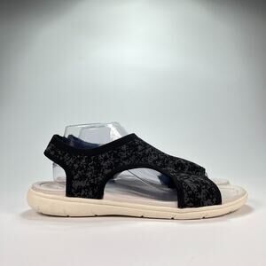 Comfortview Serafina Black Gray Sandals Slip On Comfort Shoes Women’s Size 12WW